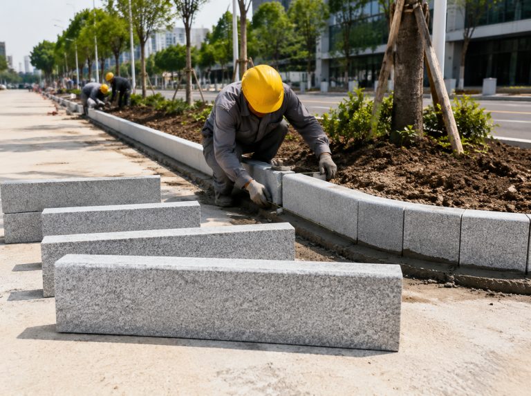 蚌埠市高新技术开发区芝麻白花岗岩路沿石